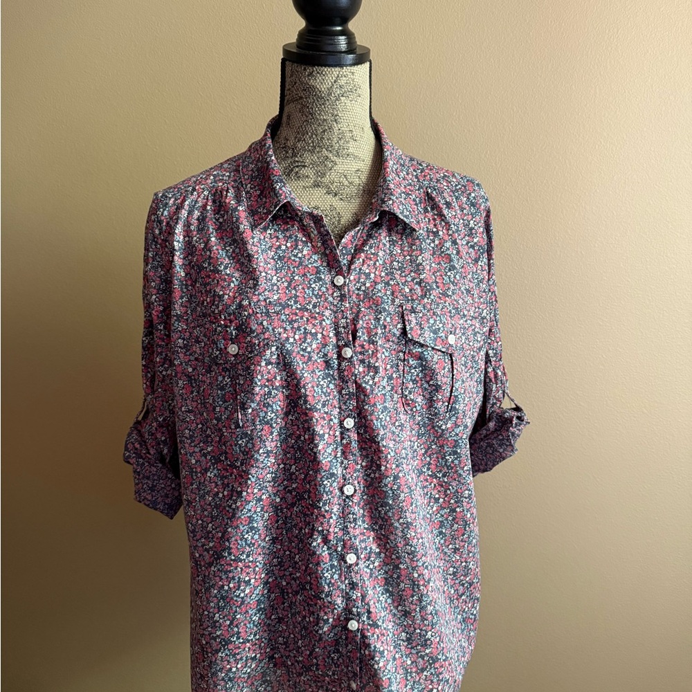 Floral Patterned Women’s Camp Shirt